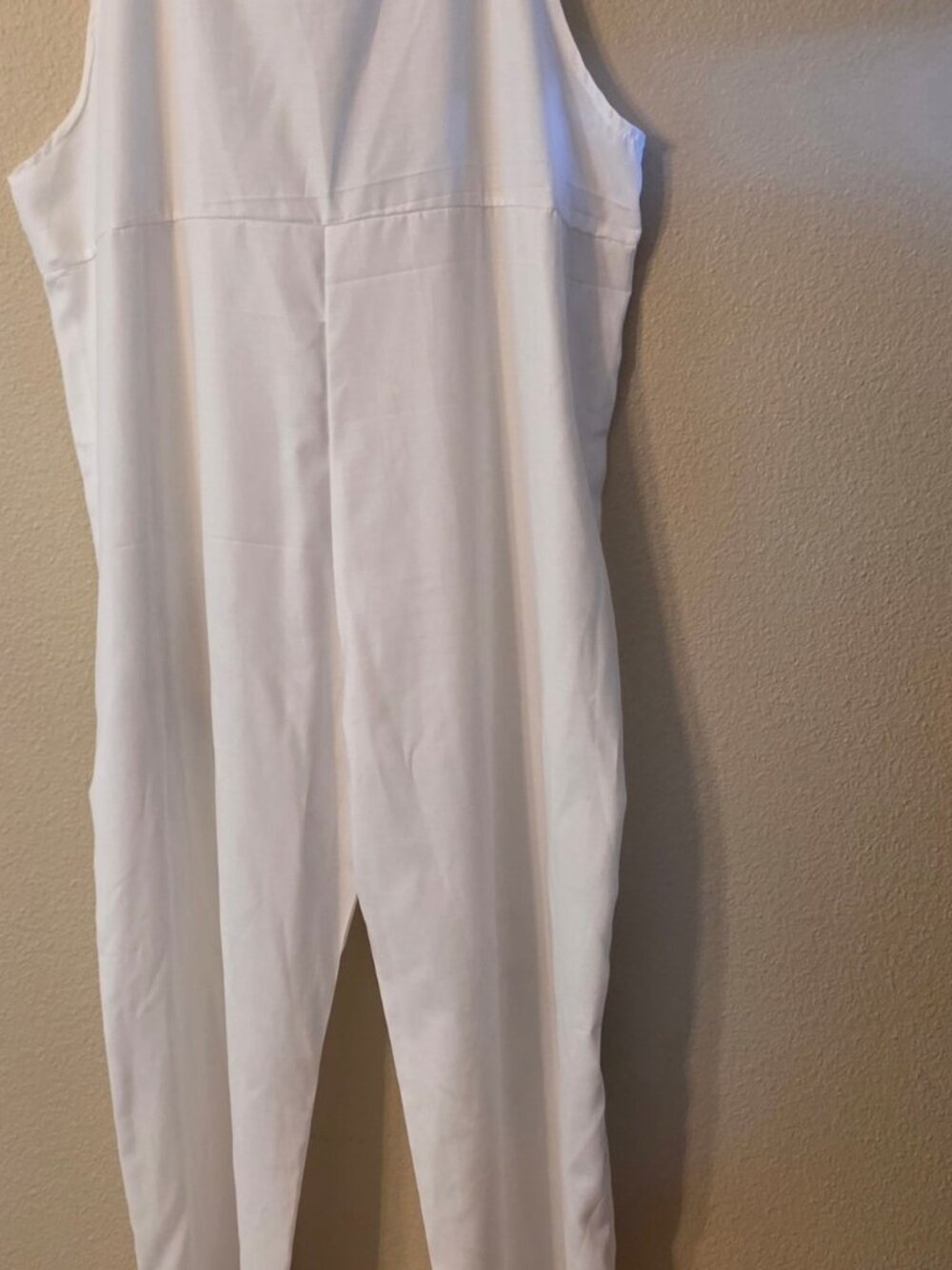 White Wide-Leg Jumpsuit with Yellow Sunflower Prints - Picture 2 of 5